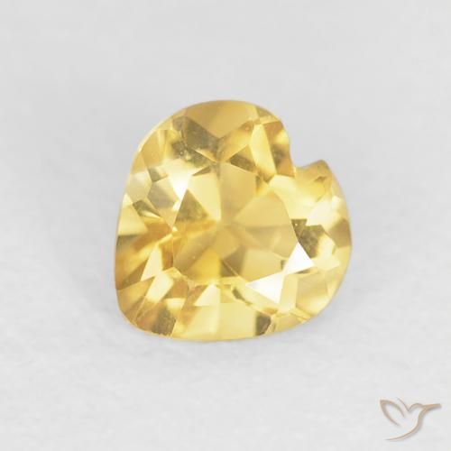 0.48ct Natural ouro brilhante Citrino, Coração, VVS-VS