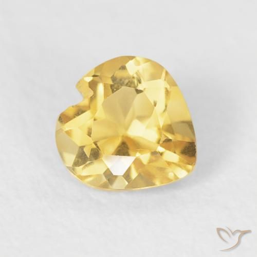Citrino ouro brilhante Natural 0.48ct, Coração, VVS-VS