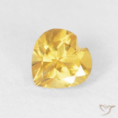 0.47ct Natural ouro brilhante Citrino, Coração, VVS-VS