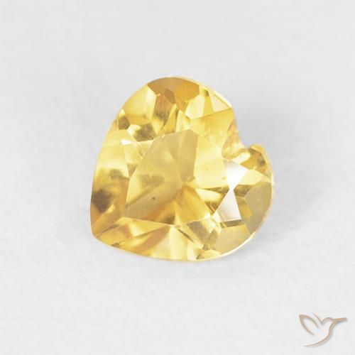 0.39ct Natural ouro brilhante Citrino, Coração, VVS-VS