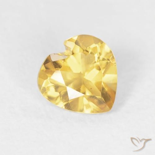 Citrino ouro brilhante Natural 0.39ct, Coração, VVS-VS
