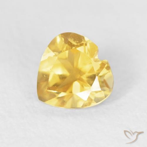 0.47ct Natural ouro brilhante Citrino, Coração, VVS-VS