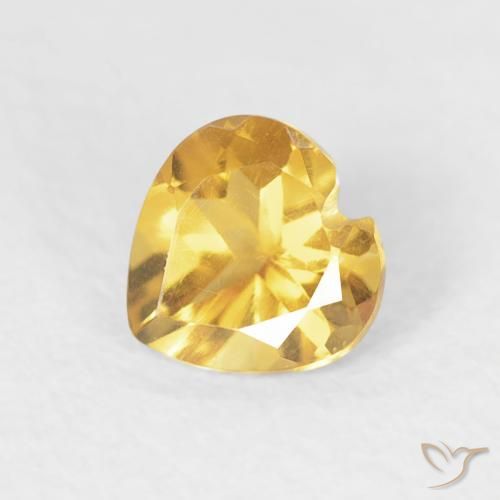 0.44ct Natural ouro brilhante Citrino, Coração, VVS-VS