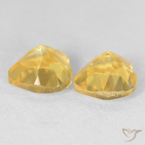 Pedras preciosas de Citrino Laranja Dourada natural de 1.58 ct, Coração, VVS