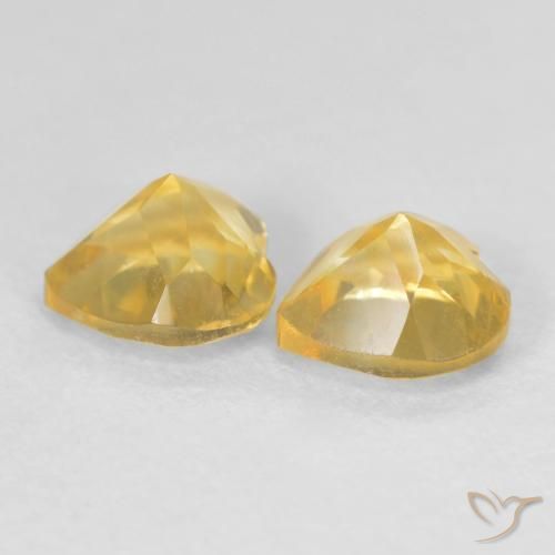 Pedras preciosas de Citrino Laranja Dourada natural de 1.45 ct, Coração, VVS-VS