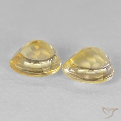 Pedras preciosas de Citrino Laranja Dourada natural de 1.65 ct, Coração, Transparente