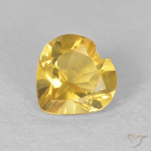Citrino Dourado médio Natural 0.47ct, Coração, VS