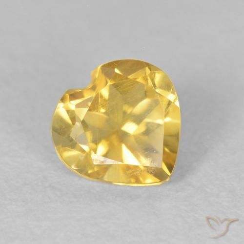 Citrino Laranja Dourada Natural 0.50ct, Coração, VS