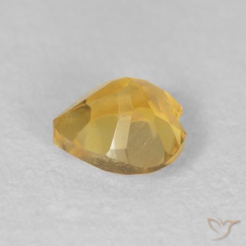 Citrino Dourado médio Natural 0.45ct, Coração, VS