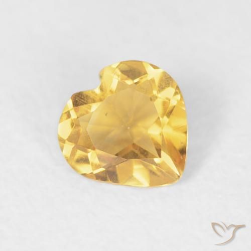 Citrino Laranja Dourada Natural 0.35ct, Coração, VVS