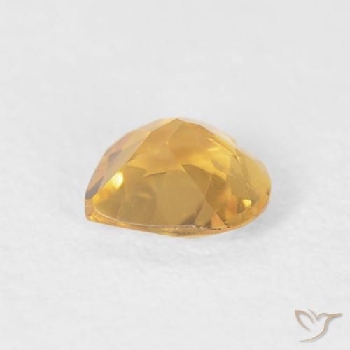 Citrino Laranja Dourada Natural 0.35ct, Coração, VVS