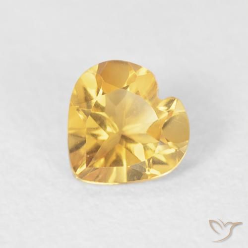 0.39ct Natural Ouro Citrino, Coração, VVS