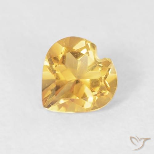 0.37ct Natural Dourado médio Citrino, Coração, VVS-VS