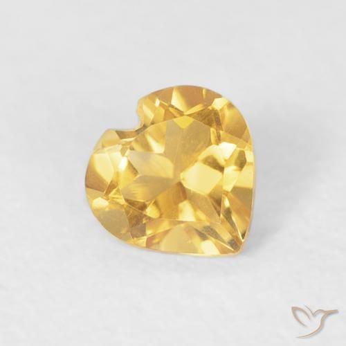 Citrino Dourado médio Natural 0.37ct, Coração, VVS-VS