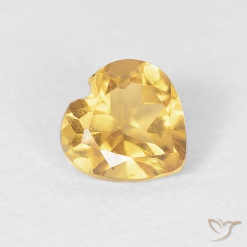 Citrino ouro médio Natural 0.39ct, Coração, VVS