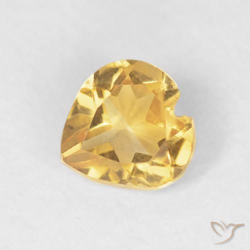0.42ct Natural Ouro Citrino, Coração, VVS