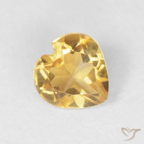 Citrino Ouro Natural 0.42ct, Coração, VVS