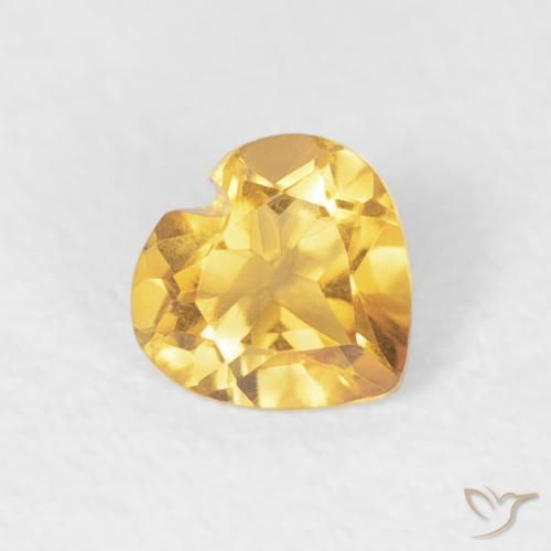 Citrino ouro médio Natural 0.38ct, Coração, VVS