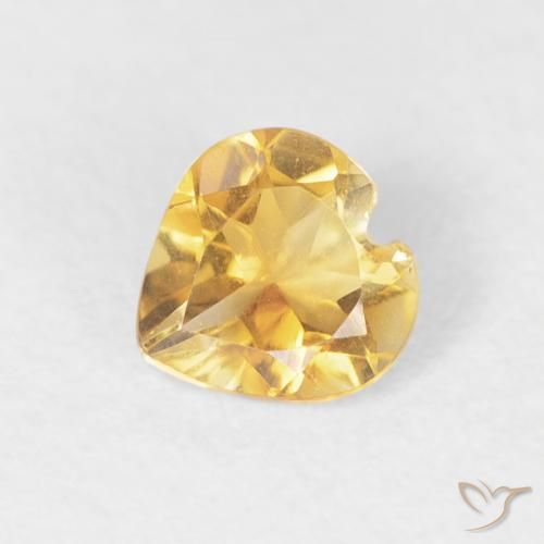 0.36ct Natural Ouro Citrino, Coração, VVS