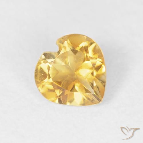 Citrino Ouro Natural 0.36ct, Coração, VVS