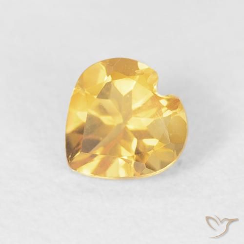0.41ct Natural Ouro Citrino, Coração, VVS