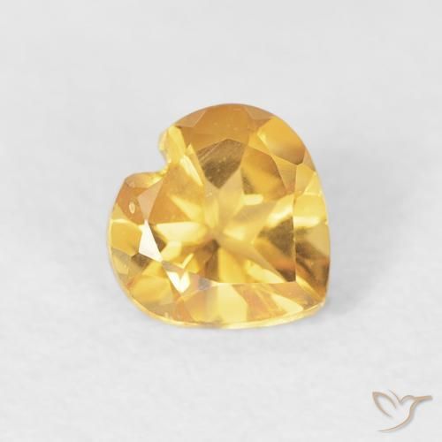 Citrino Ouro Natural 0.41ct, Coração, VVS