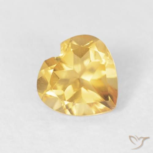 Citrino ouro médio Natural 0.44ct, Coração, VVS
