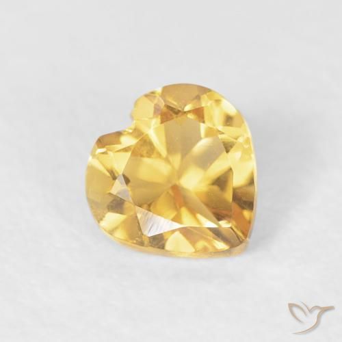Citrino ouro médio Natural 0.42ct, Coração, VVS