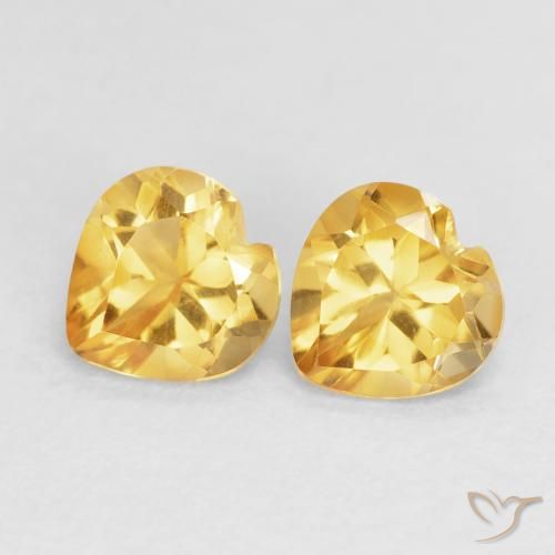 1.47ctw Natural Top Ouro Citrino, Coração, VVS-VS