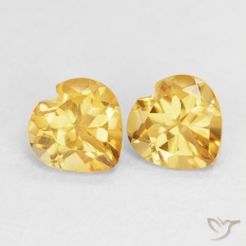 Pedras preciosas de Citrino Top Ouro natural de 1.47 ct, Coração, VVS-VS