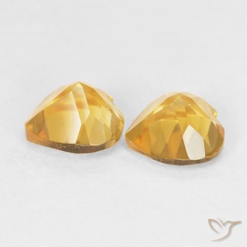 Pedras preciosas de Citrino Top Ouro natural de 1.47 ct, Coração, VVS-VS