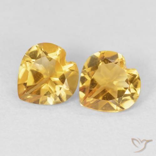 1.14ctw Natural Dourado Citrino, Coração, VVS-VS