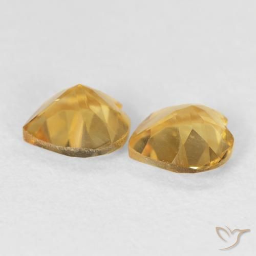 Pedras preciosas de Citrino Dourado natural de 1.14 ct, Coração, VVS-VS