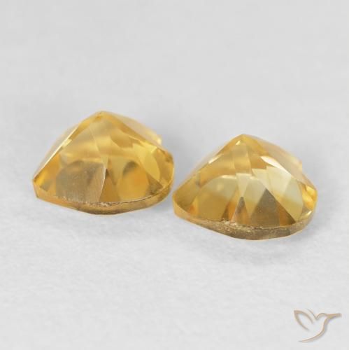 Pedras preciosas de Citrino Ouro natural de 1.42 ct, Coração, VVS-VS