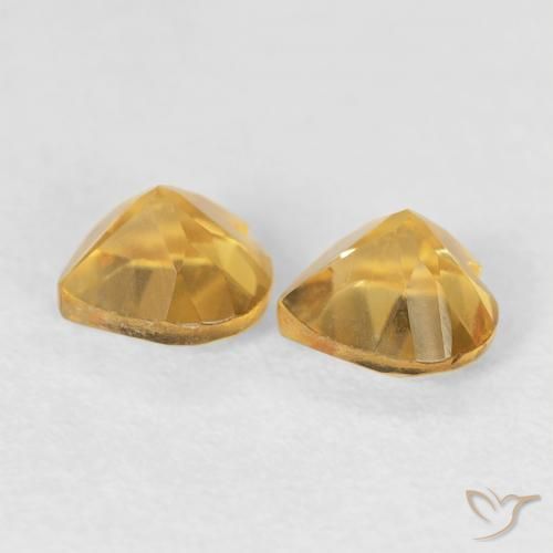 Pedras preciosas de Citrino Dourado natural de 0.90 ct, Coração, VVS-VS