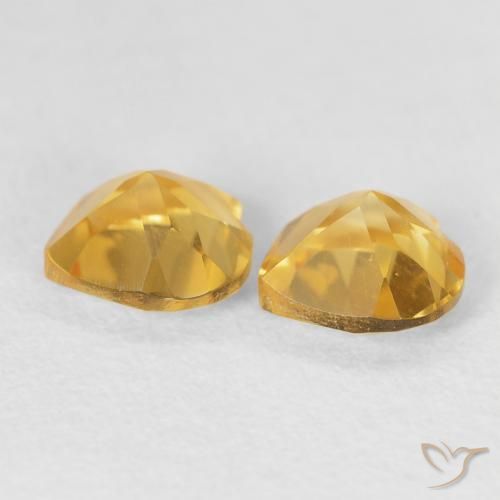 Pedras preciosas de Citrino Dourado natural de 1.59 ct, Coração, VVS-VS