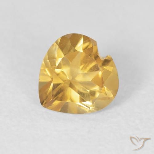0.72ct Natural ouro médio Citrino, Coração, VVS