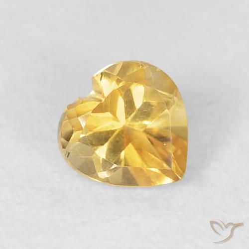 Citrino ouro brilhante Natural 0.45ct, Coração, VVS