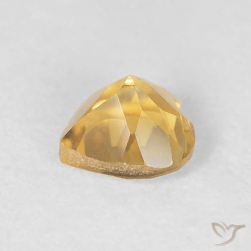 Citrino ouro brilhante Natural 0.45ct, Coração, VVS