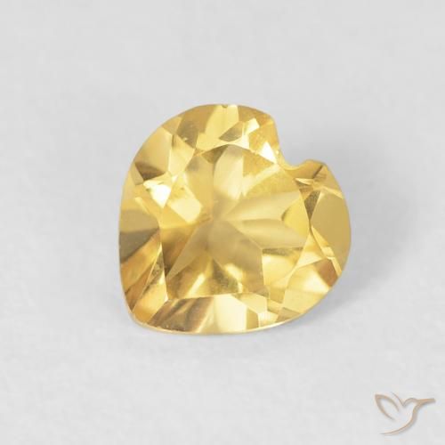 0.55ct Natural Dourado Citrino, Coração, VVS