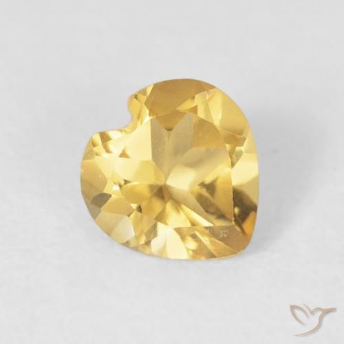 Citrino Dourado Natural 0.55ct, Coração, VVS