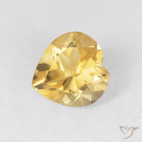 Citrino Ouro Natural 0.72ct, Coração, VVS