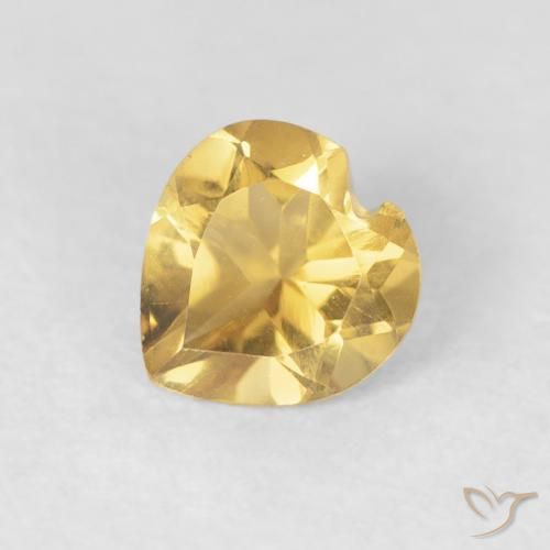 Citrino ouro profundo Natural 0.67ct, Coração, VVS