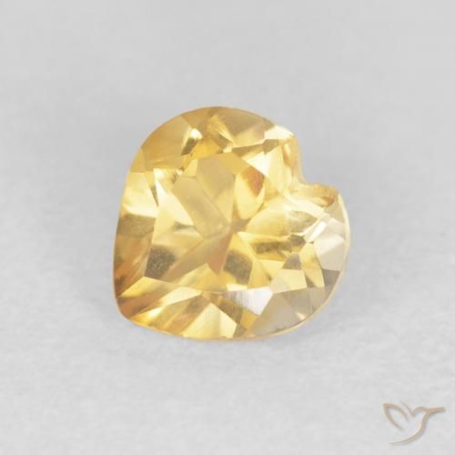 0.74ct Natural ouro brilhante Citrino, Coração, VVS
