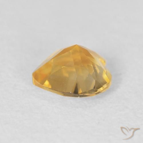 Citrino ouro brilhante Natural 0.60ct, Coração, VVS