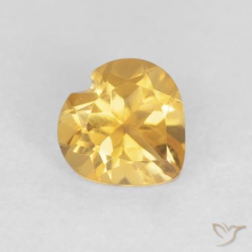 0.73ct Natural ouro brilhante Citrino, Coração, VVS