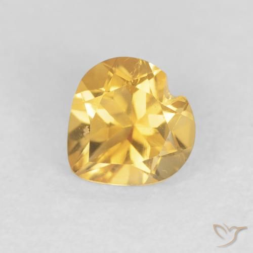 Citrino ouro brilhante Natural 0.73ct, Coração, VVS