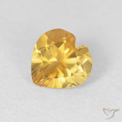 Citrino ouro médio Natural 0.64ct, Coração, VVS