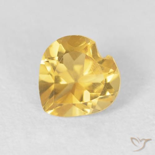 0.81ct Natural ouro brilhante Citrino, Coração, VVS