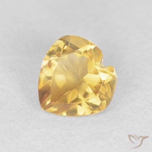 0.45ct Natural Ouro Citrino, Coração, VVS